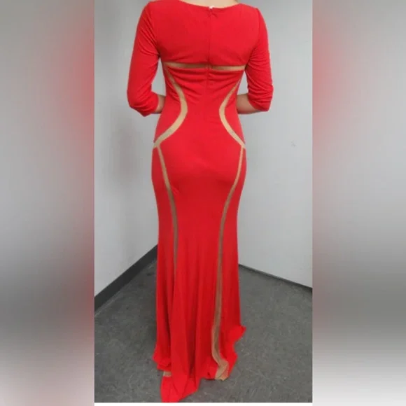 Stylish Jovani evening dress. Color is Black. Size 16. - Picture 2 of 6